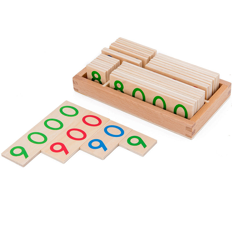 Montessori Wooden Numeracy Cards 1-9999