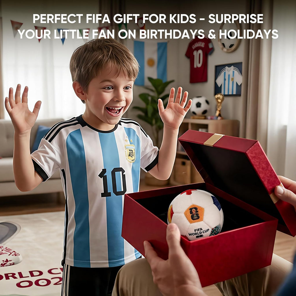 FIFA World Cup 2026 Soccer Ball Plush Toy, 4.72" Mini Soccer Ball for Bag Charms, Kids Gift, World Cup 2026 Merchandise Fan Accessory