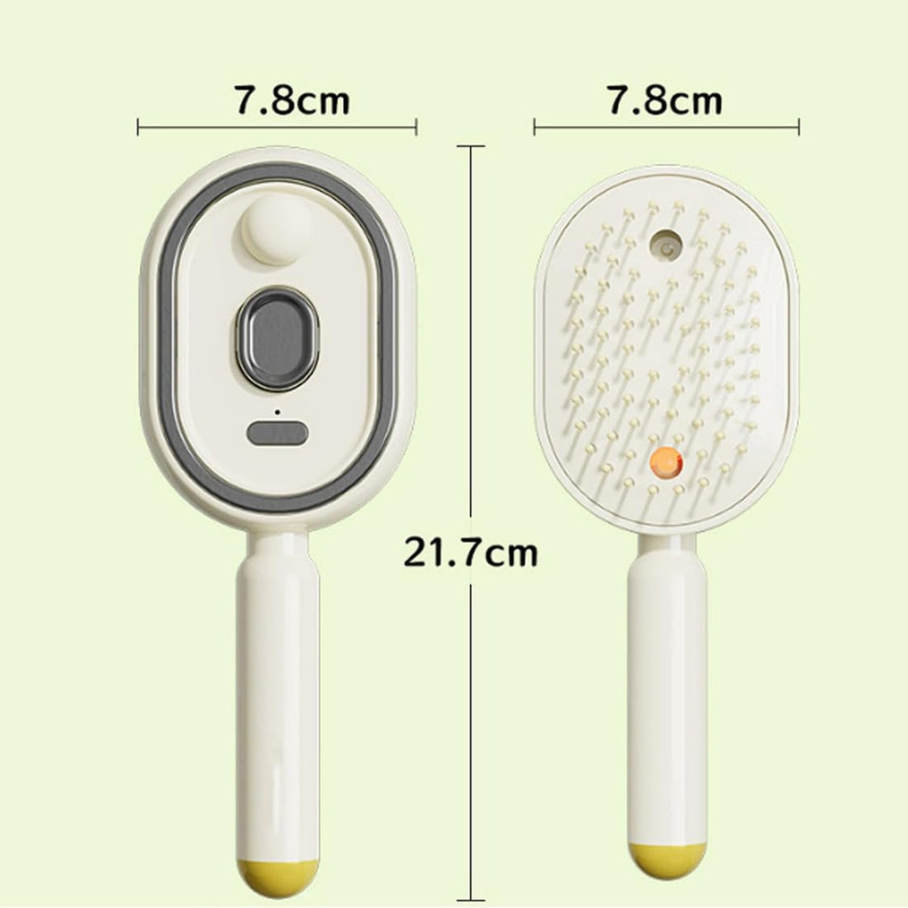 Electric Spray & Massage Hair Brush, 2026 Electric Steaming Massage Hair Care Brush, Rechargeable Detangling Electric Steam Brushs for Hair for Reduce Frizz, Nourishes Hairs, Anti-Static (Beige)