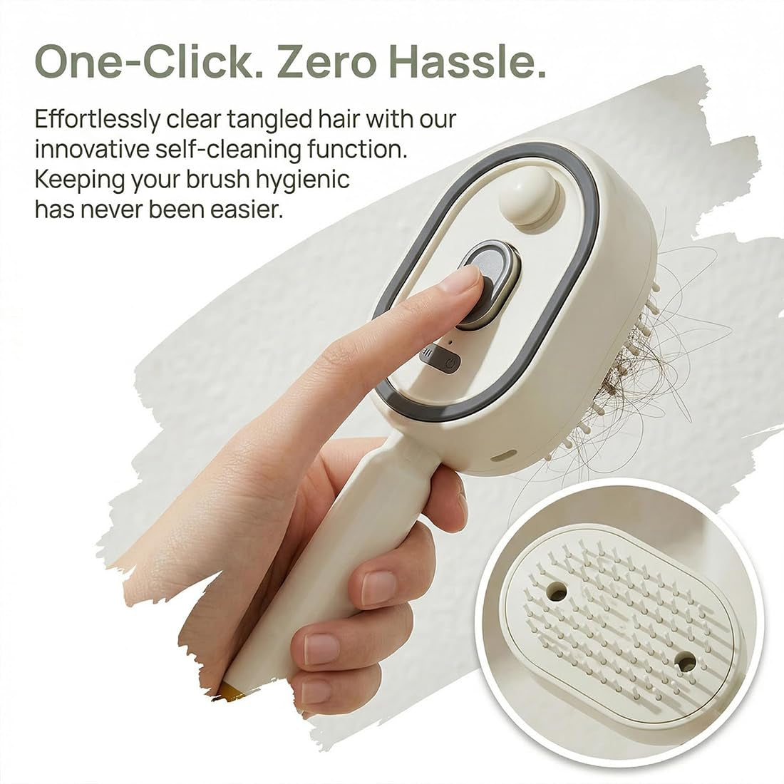 Electric Spray & Massage Hair Brush, 2026 Electric Steaming Massage Hair Care Brush, Rechargeable Detangling Electric Steam Brushs for Hair for Reduce Frizz, Nourishes Hairs, Anti-Static (Beige)