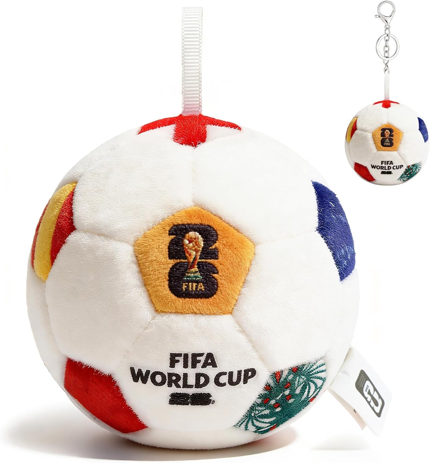 FIFA World Cup 2026 Soccer Ball Plush Toy, 4.72" Mini Soccer Ball for Bag Charms, Kids Gift, World Cup 2026 Merchandise Fan Accessory