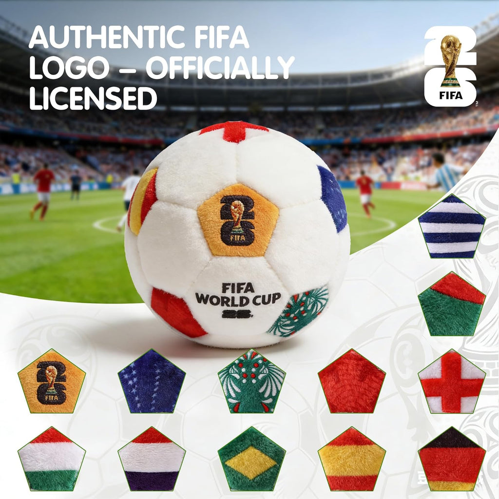 FIFA World Cup 2026 Soccer Ball Plush Toy, 4.72" Mini Soccer Ball for Bag Charms, Kids Gift, World Cup 2026 Merchandise Fan Accessory
